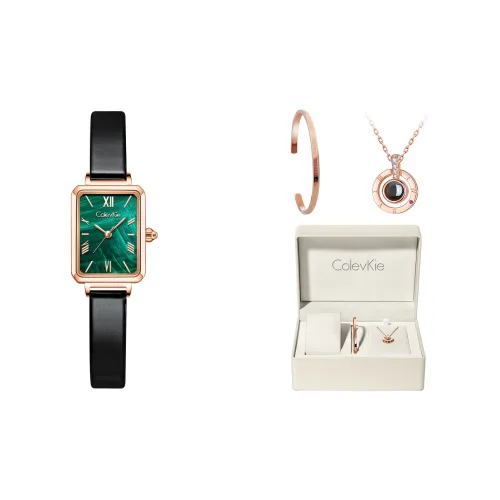 ColevKie Кварцевый механизм Steel Strap Женские часы Зеленый циферблат