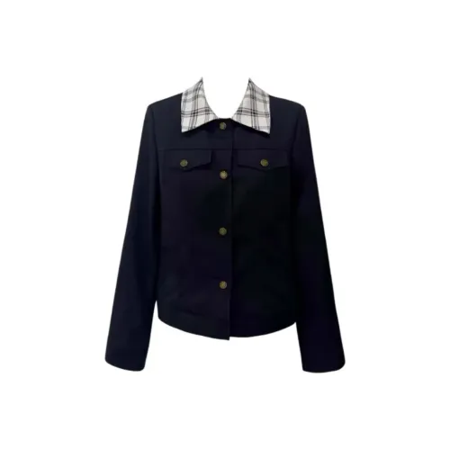 PZGE Темно-синий Пэчворк Куртка Женская Куртка