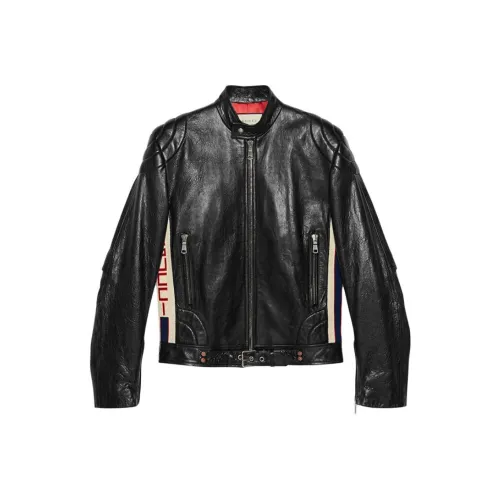 GUCCI Мужские черные кожаные куртки