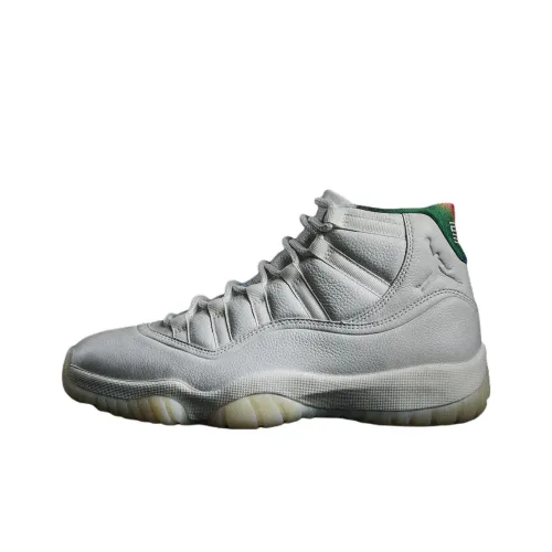 Jordan Air Jordan 11 Ретро Противоскользящие Устойчивые к истиранию Высокие Топы Винтажные Баскетбольные Кроссовки Мужские Белые и Синие