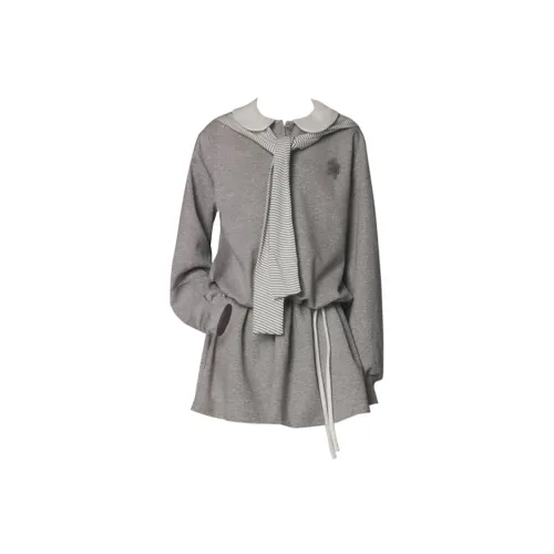 GRAYISMOON Длинное платье с длинными рукавами женское