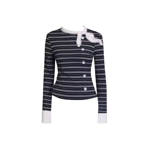 IUNOP Длинный рукав Т-рубашка Женская