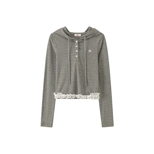 CHUU Темный Фотиния Серый Женские T-Рубашки