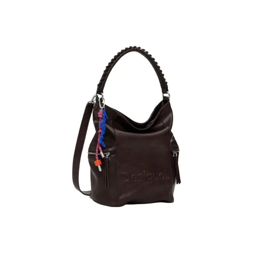 Desigual Полиуретан Рюкзак Большой Женский Коричневый