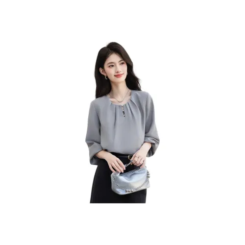 XINFEIYU Серые Женские Рубашки