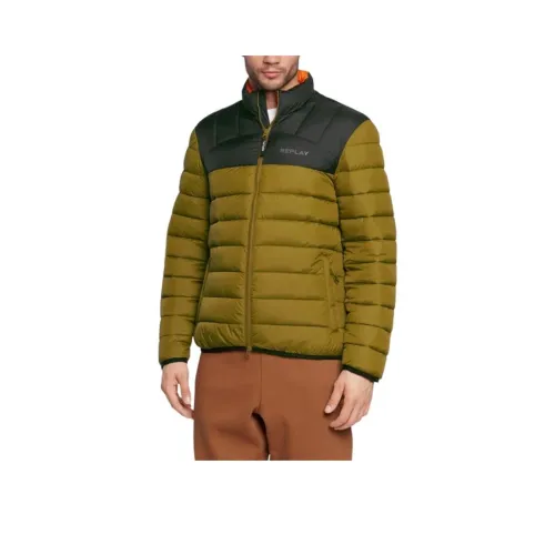 REPLAY Оливково-зеленый Мужской пуховик