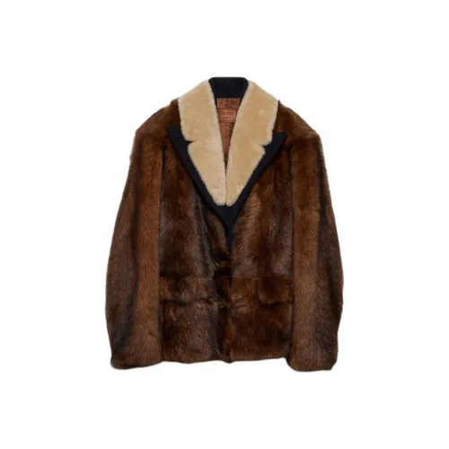 PRADA Коричневый Женские Меховые изделия