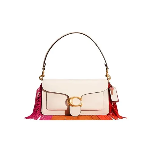 COACH Tabby Пескоструйная кожа Портативная сумка через плечо сумка на плечо Женская Мел Белый