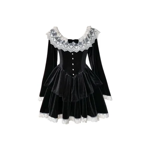 JOPPTI Длинное платье с длинными рукавами женское