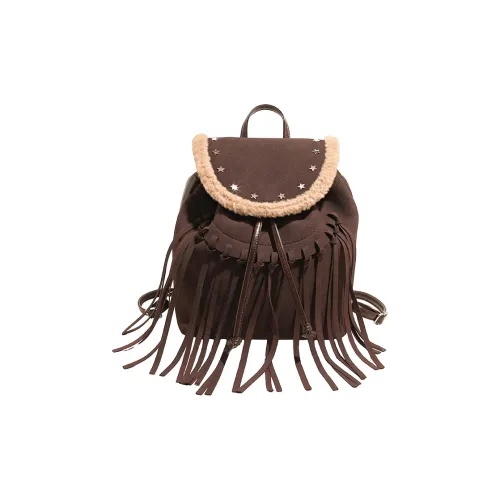 SHIJIA ПУ (полиуретан) + замша Рюкзак Стандартный Женский Кофейный