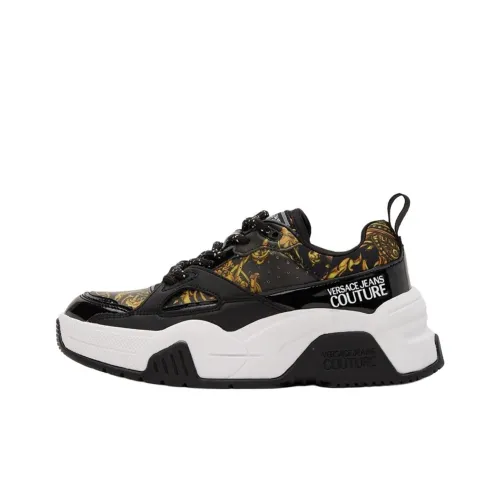 VERSACE JEANS Couture Низкий Топ Спортивная Повседневная Обувь Женская Черная Желтая