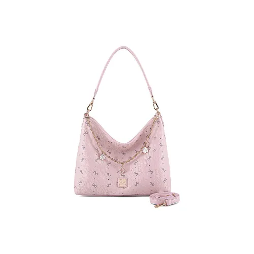 DIFFERENT FACES ПУ (полиуретан) Сумка через плечо Стандартная Женская Вишневый цветок Розовый