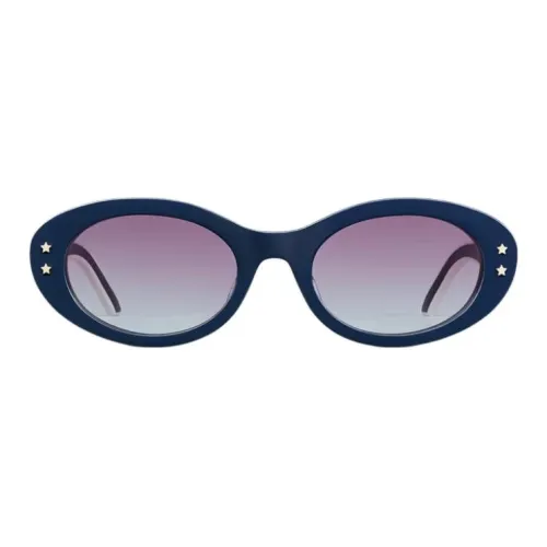 DIOR Ацетат OVAL SUNGLASSES Унисекс Синий