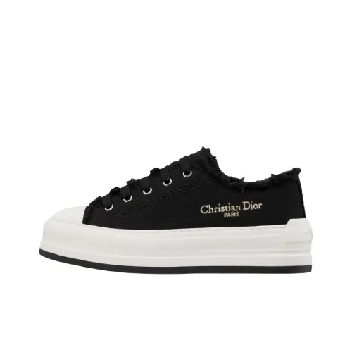 DIOR Walk'n'Dior Платформа Обувь Низкие Кроссовки для Скейтбординга Женские Черные