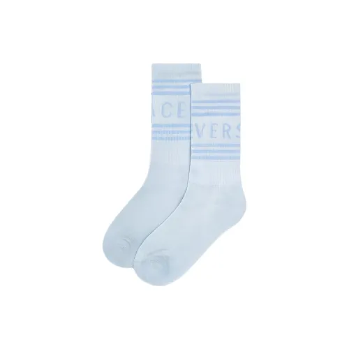 VERSACE SS24 Носки Crew Женские 1 Пачка Синий