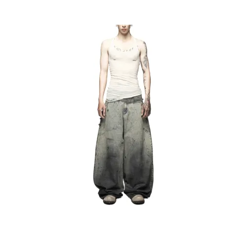 LATUI ATELIER Серый Унисекс Джинсы