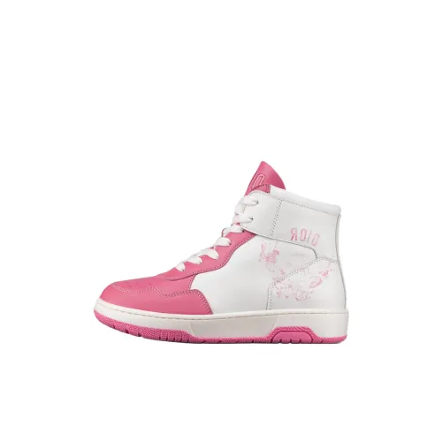 DIOR Высокие Топы Детские Скейтбординг Розовые Белые Малыш