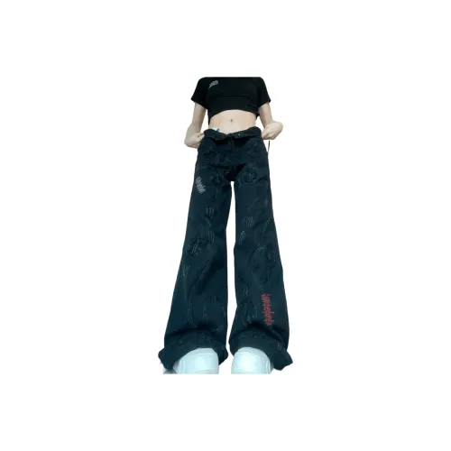 YGHOME OFFICIAL Черные Унисекс Джинсы