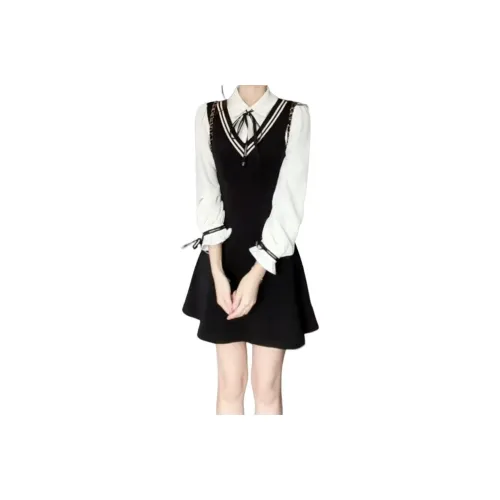 GOSO Длинное платье с длинными рукавами женское