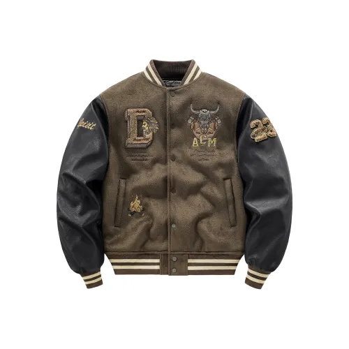 VIP Бейсбольная куртка Пуховая куртка Унисекс Коричневый