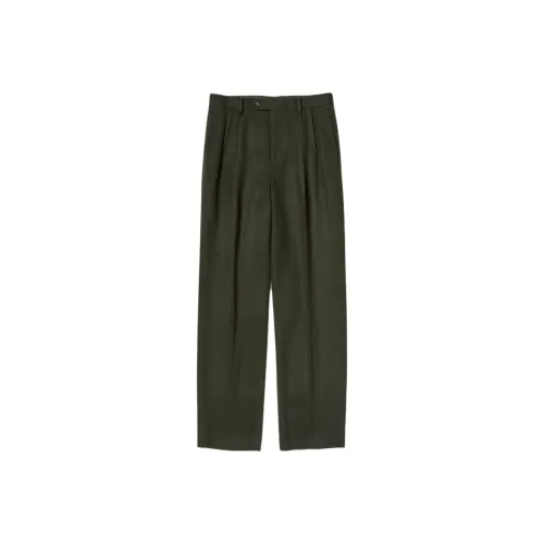 Auralee FW25 Малыш CAMEL Фланель Два Tuck SLACKS Повседневные брюки Мужской