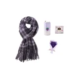 Шарф+Термокружка Рекомендуемая+Цветочный Дизайн Чай+Букет