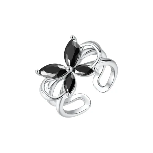 ZEGL Медные Кольца с Покрытием из Белого Золотого Женские