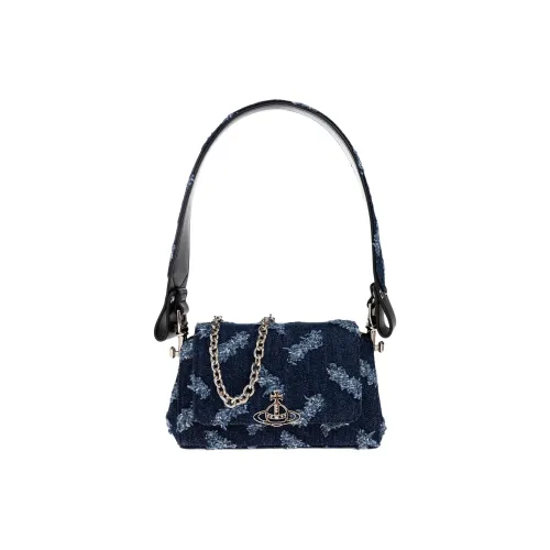 Vivienne Westwood Hazel Хлопок Сумка Маленькая Женская Темно-синяя