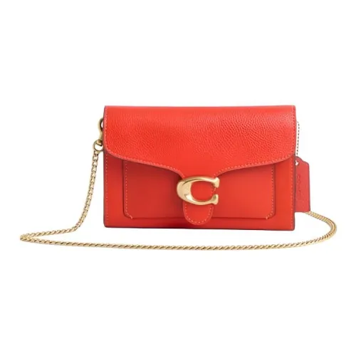 COACH Tabby Полированная кожа с галькой сумка через плечо сумка на плечо женская красно-оранжевая