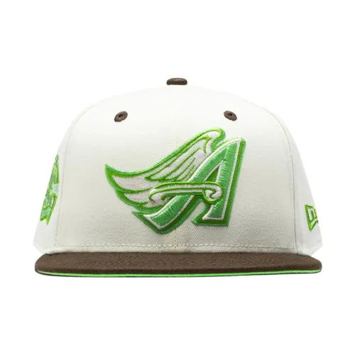 New Era 59FIFTY Series Полиэстер Кепки Унисекс Белый Зеленый Коричневый