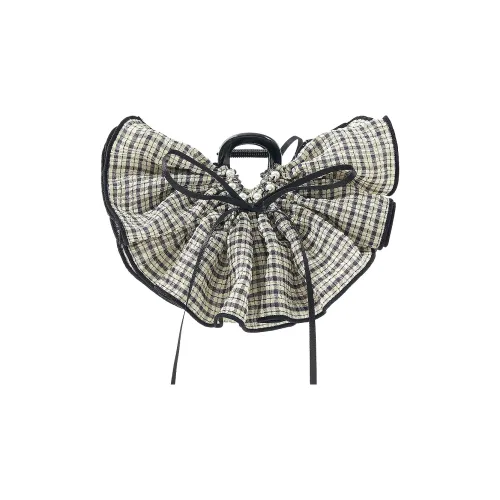 Lano Черный Белый Клетка Жемчужный Смола Заколки для волос Женские