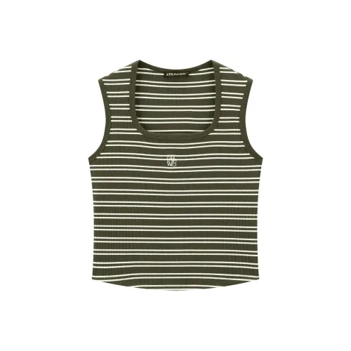 PEACEBIRD Темно-оливковый Коричневый Женские Майки