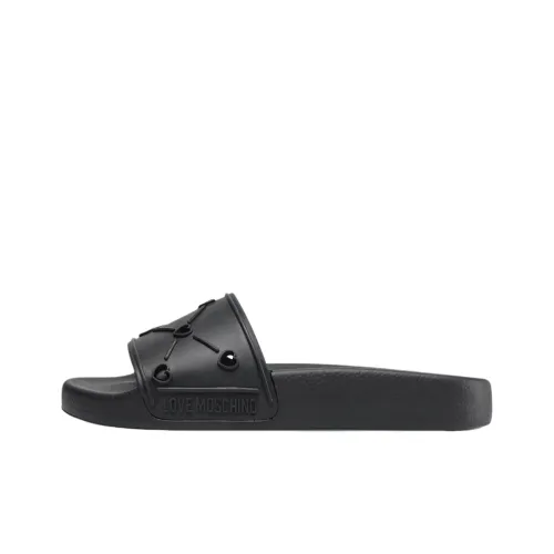 LOVE MOSCHINO Шлепанцы Женские Черные