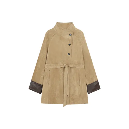 GRAYISMOON Хаки Женская тренч-куртка