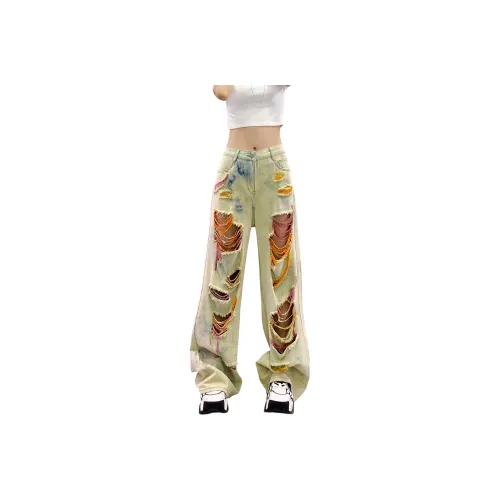 FLIM Бежево-желтые Женские Джинсы