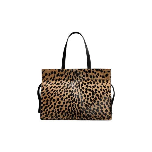 KHAITE Hyena Волосы Телячья кожа с Замша Сумка на плечо Женская Коричневая и Черная