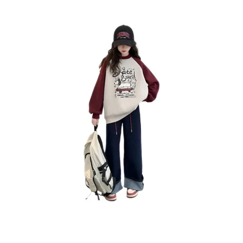 Dragon Dance Многоцветный Флис с подкладкой Худи и Свитшоты + Однотонные Джинсы Kids Повседневная Спортивная одежда