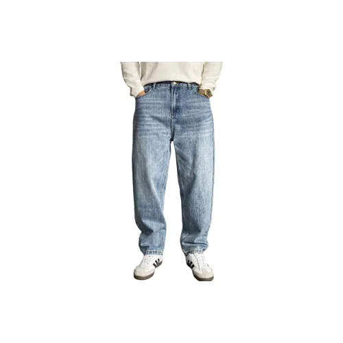 ZHANDASHUAI Светло-синие мужские джинсы