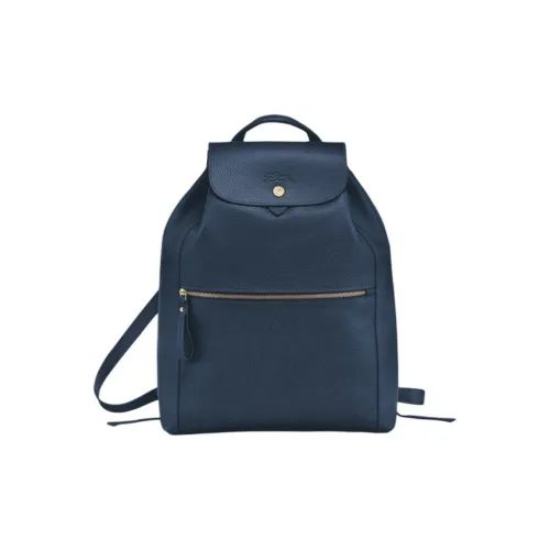 LONGCHAMP Le Foulonné Галька Текстура Коровья Кожа Рюкзак Большой Женский Морской Синий