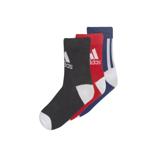 Adidas 3 шт Победа Синий/Угольно-черный/Ярко-красный/Белый Kids Носки