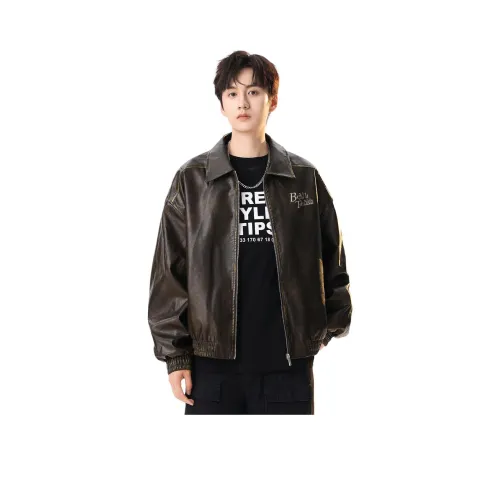 CCAABB Кофе Унисекс Кожаные куртки