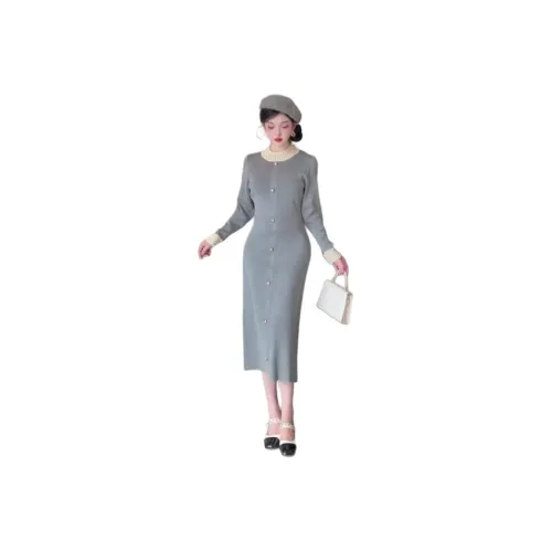 Kiki Clothing Boutique Длинное платье с длинными рукавами женское