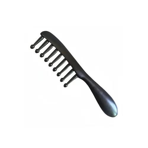 Love of Wormwood Эбеновый African Blackwood Деревянный Гребень Девять Зубцов Голова Meridian Очищающий и Здоровье Массаж Гребень