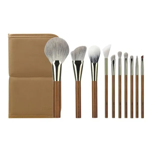 MSQ 10 шт. Зеленое Сандаловое Дерево Палочки для Ароматических Масел Makeup Brush Инструмент Кожа Дружественный Контуринг Основа Мягкий Детали