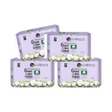 Естественный 100% хлопок Удлиненные Ночные Гигиенические прокладки *4 упаковки