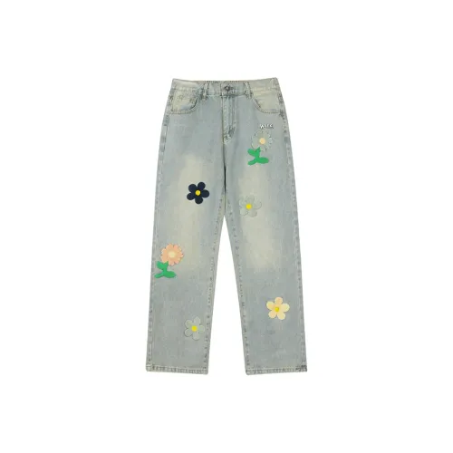 WXEX Синий Съемный Булавка Унисекс Джинсы