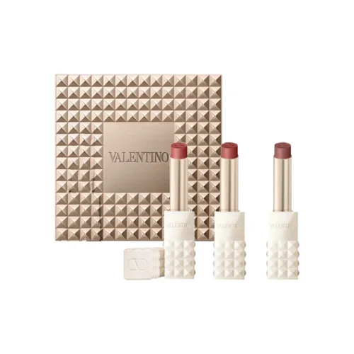 Valentino Pure White Заклепки Lipstick Набор Матовый Натуральный Цвет лица 2,3г+2,3г+2,3г