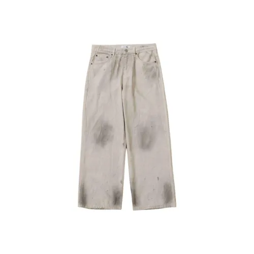 Profound Потертый Белый Цемент Мужские Повседневные Штаны