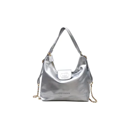 LINE FRIENDS ПУ (полиуретан) Сумка через плечо Женская Гора Весна Серебряный