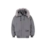 Съемный меховой воротник, серый, классический, серый